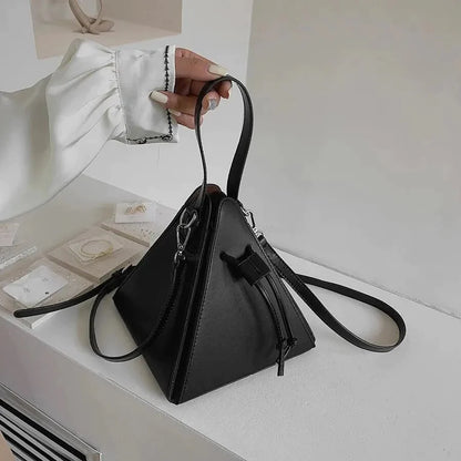 Mini Triangle Designer Polyurethane Leather Handbag