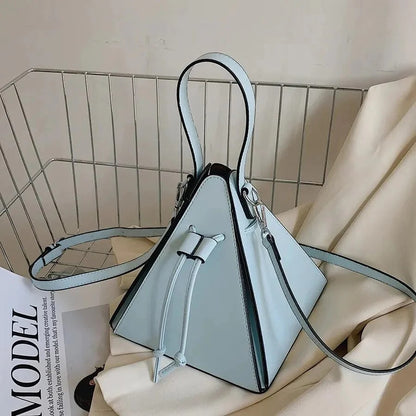 Mini Triangle Designer Polyurethane Leather Handbag