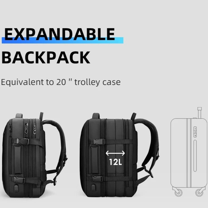 Expandable Multi-Compartment Backpack