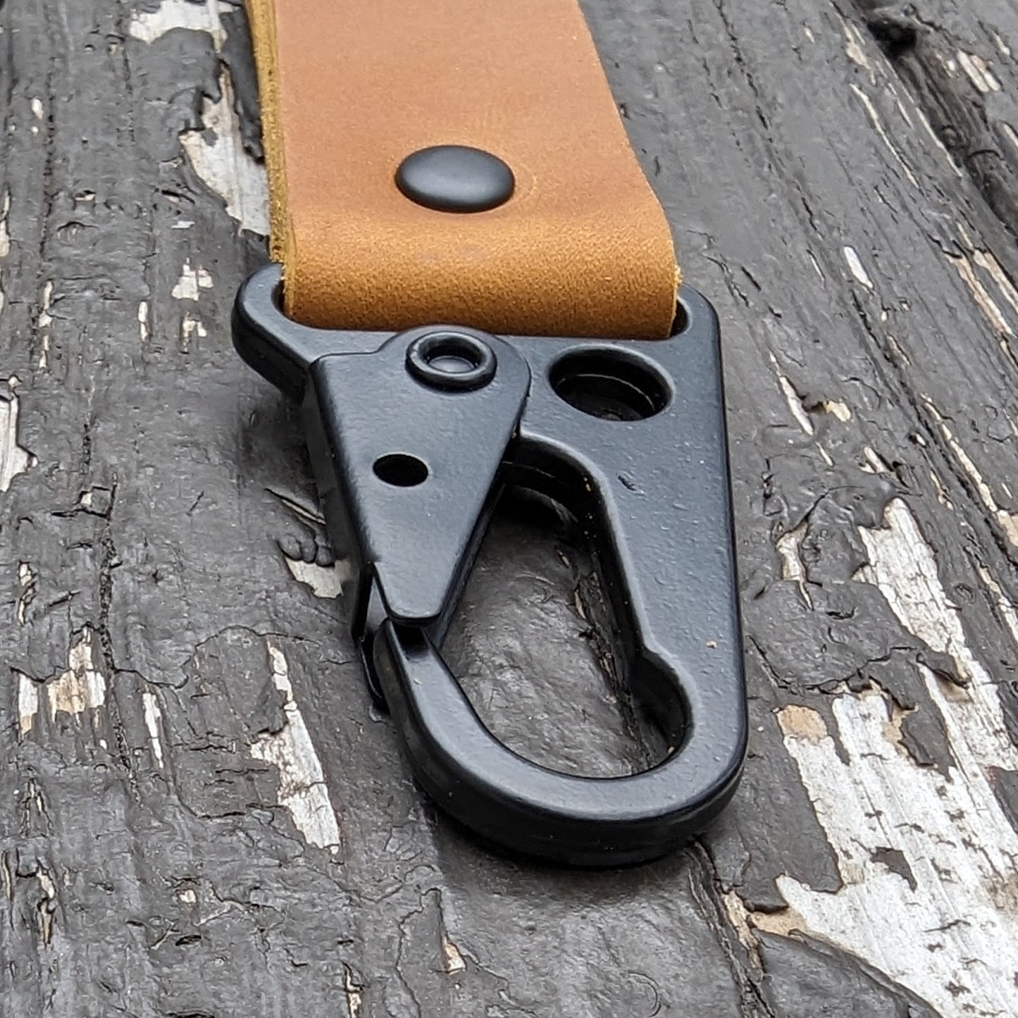 Handcrafted Crazy Horse Leather Keychain