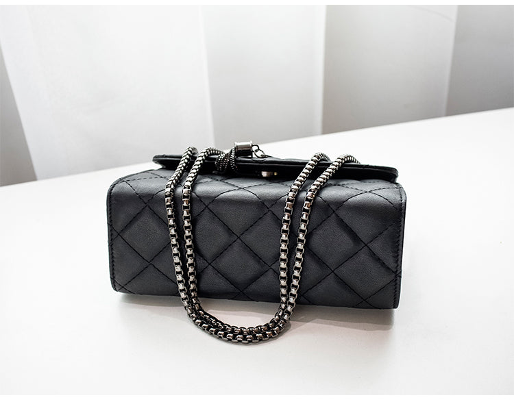 Quilted Crossbody Bag with Tassel - PU Leather