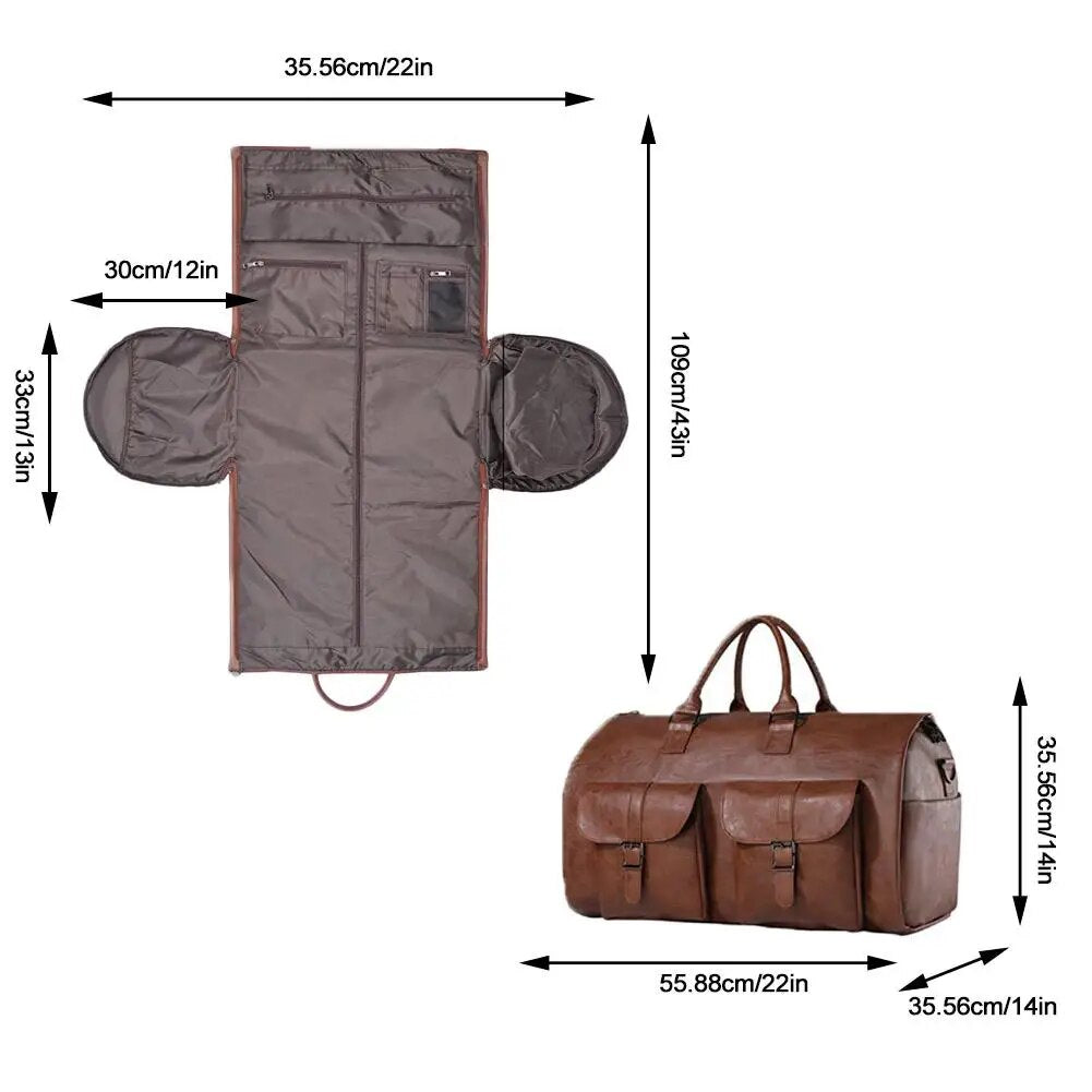 Versatile High-Capacity Carry-On Garment Duffel Bag for Men