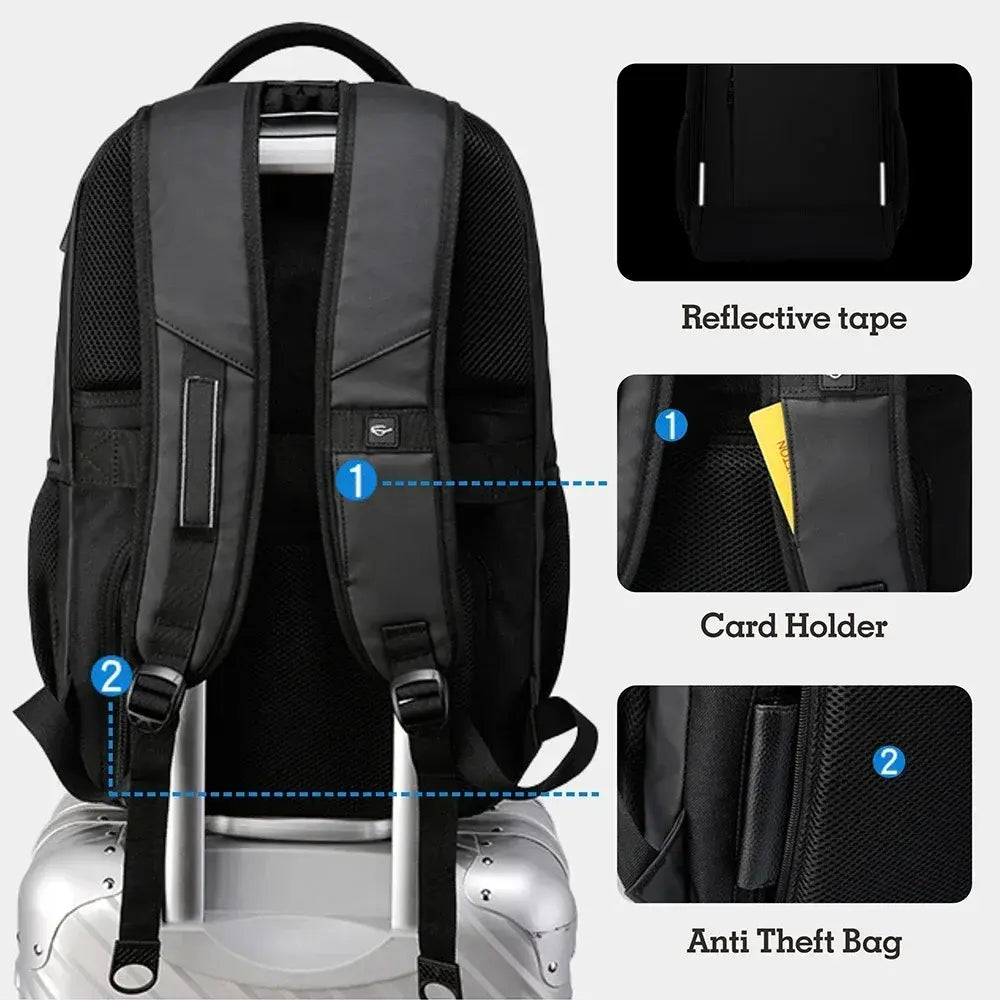 SWISS MILITARY High-Capacity Waterproof Laptop Backpack for Men